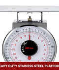 44 Lbs Stainless Steel Mechanical Kitchen Scale Built Like A Tank For Precise Portion Control Heavy Duty Produce Scale