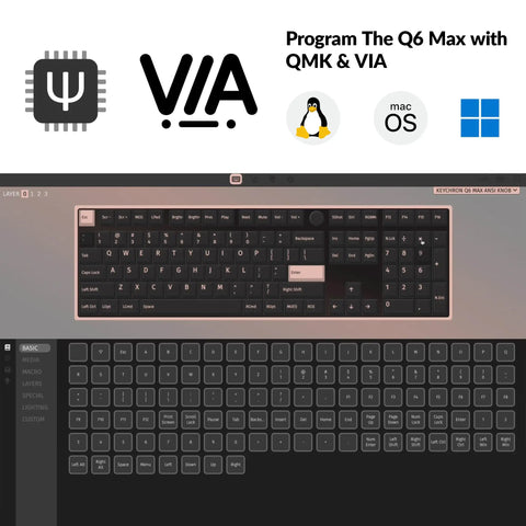 True Flex Full Size Custom Mechanical Keyboard With Hot Swappable Gateron Browns Qmk Via Firmware Bluetooth And 2.4Ghz Wireless Typing Rig RGB Backlit programmable interface with QMK and VIA.