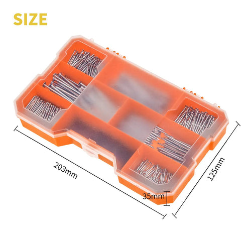 1080 Piece Nail Assortment Kit With 7 Common Sizes Carbon Steel Zinc Plated Finishing Nails Wall Nails And Picture Nails