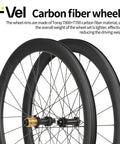 Vel Road Bike Carbon Wheelset 700C Clincher Disc Brake Tubeless Ready with 50mm Aero Rims and 36T Ratchet Hub