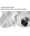 Pair Of SHF40 Aluminum Shaft Support Brackets For 40mm Linear Rails Plug And Play Design Built Tough For 3D Printers And Robots Rock Solid Bearing Keeps Rig Running Sweet close-up of aluminum bracket showing details.