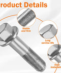 Close-up of 4 Pack Wheel Bearing Hub Bolts 901000285 for Subaru showcasing strong alloy build and detailed grooves.