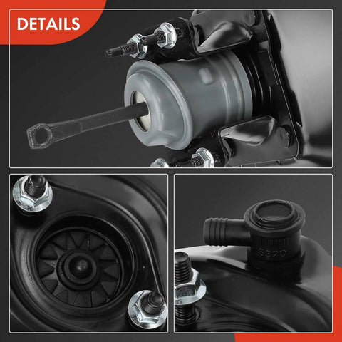 Close-up view of Heavy Duty Vacuum Brake Booster For Chevy Camaro And Pontiac Firebird 1993 To 2002 3.4L 3.8L 5.7L components.