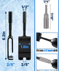 Ice Anchor Drill Adapter Kit For Ice Fishing Shelters Includes Four Stake Nails And Nylon Straps One Quarter Inch Drill Bit Adapter Head