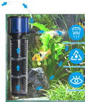 660GPH Submersible Pond Pump With Sponge Filter And 3 Stage Filtration For Aquariums And Hydroponics in a fish tank