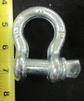 Bow Shackle Anchor Pin D Ring Recovery Tow Chain for Marine Boats 2 Ton Heavy Duty Half Inch Diameter 3-3/16 Inch Length