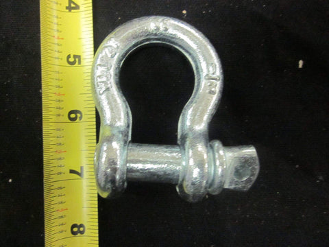 Bow Shackle Anchor Pin D Ring Recovery Tow Chain for Marine Boats 2 Ton Heavy Duty Half Inch Diameter 3-3/16 Inch Length