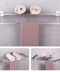 24 Inch Stainless Steel Bathroom Towel Rack And Shelf Wall Mount With Towel Bars All Metal SUS 304 Brushed Finish Built To Last
