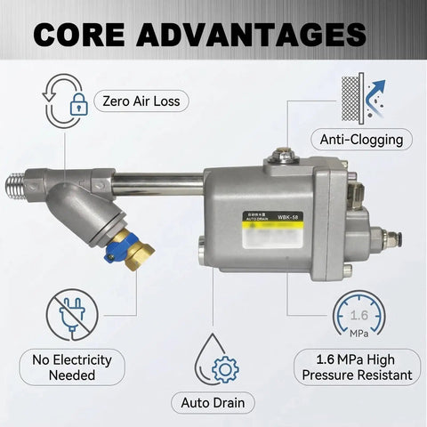 Zero Air Loss Automatic Condensate Drain Valve For Air Compressors 1.6 MPa No Power Mechanical Float Drainer for tanks
