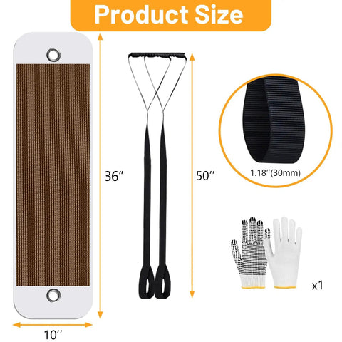 Slide Heavy Loads Without Breaking A Sweat Using These Large Appliance Sliders With Pull Straps Heavy Duty Furniture Movers glide mat size 10x36 inches, with gloves and straps.
