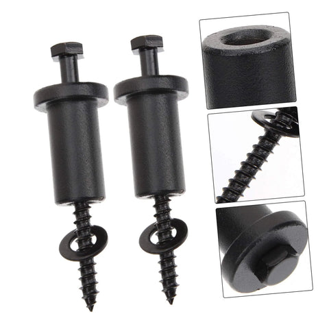 Heavy-Duty Barn Door Track Spacers Kit With Screws, Four Adjustable Spacers, Carbon Steel Wall Connectors close-up view.