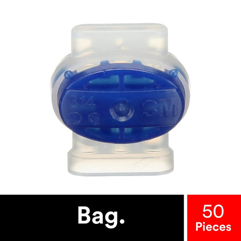 Blue Insulation Displacement Connector For 2 Or 3 Wires Pigtail Self Stripping And Moisture Resistant 22 To 14 AWG 50 Pieces
