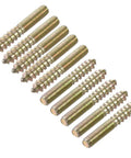 Workhorse M6 Hanger Bolts Double Ended Screws Zinc Plated Carbon Steel 10 Pack in a row, showcasing varied lengths for strong mounting.