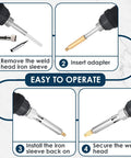Step-by-step guide to using Heat Set Insert Tips For 3D Printer Projects, Compatible With Weller SP40NKUS, Hakko FX 888D irons