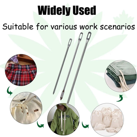 Fast And Easy No Fuss Drawstring Threader Tool For Jackets Pants Shorts And Hoodies, 8.46 inch metal threader, various applications