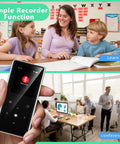 Close-up of 64GB MP3 Player With Bluetooth 5.2 And Built In HD Speaker, FM Radio, Voice Recorder, HiFi Sound, held in a hand.