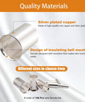 Top Notch 170 Piece Silver Plated Copper Wire Ferrules Kit With 8 AWG Sizes For Crimping Terminals, 166 pcs shown