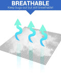 Easy Patch Window Screen Repair Kit With 4 Inch By 10 Foot Fiberglass Mesh Tape Breathable airflow demonstration