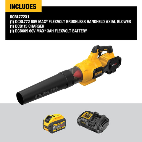 FlexVolt 60V Max Cordless Leaf Blower With 125 MPH Air And 600 CFM For Quick Debris Cleanup, Brushless Motor For Longer Runtime