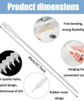 Heavy Duty Drain Cleaning Brush To Kick Stubborn Clogs To The Curb Flexible Pipe Snake Tool 45cm design for unclogging kitchen and bathroom.