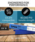 ER70S6 5 Lb One Eighth Inch By Sixteen Inch Mild Steel TIG Welding Rod For TIG Filler And Welds General Purpose TIG Rod Great For DIY Projects And Professional Metalwork Requires 100 Percent CO2 Shielding Gas box and rods
