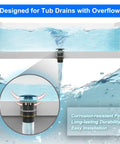 Heavy Duty Pop Up Drain For Freestanding Tub Featuring A Slick Matte Black Finish Crafted From Solid Brass With Smooth Gears That Run Like A Champ with water flow.