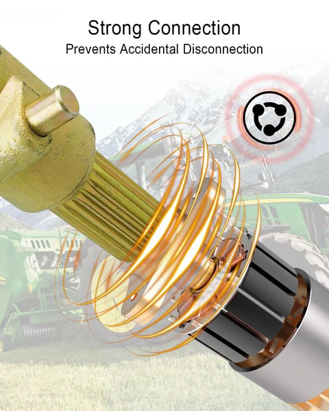 Built Tough Heavy Duty Power Take Off Shaft Extender Adaptor For Tractor 1 3/8 Inch strong connection detail.