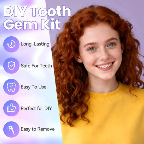 Tooth Gem Kit for Teeth Beginners with Colorful Crystal Gems and Essential Tools, Bedazzling Tooth Jewelry Set with DIY benefits