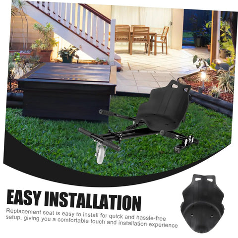 Replacement Kart Seat For Balancing Scooters And Go Karts, Lightweight Plastic Attachment, outdoor setup with easy install