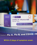 3 In 1 Covid Flu At Home Test Kit With 10 Minute Results For Covid Flu A And Flu B FDA 510K Cleared Five Test Pack