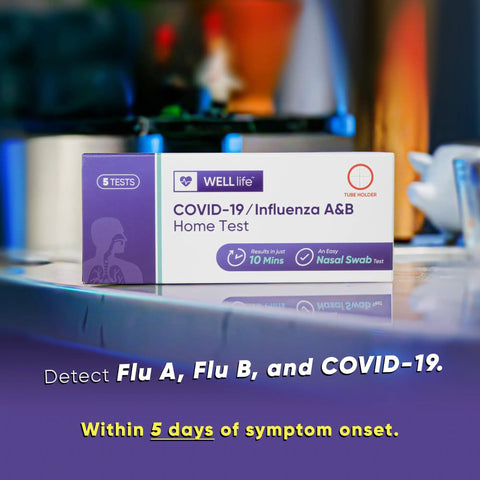 3 In 1 Covid Flu At Home Test Kit With 10 Minute Results For Covid Flu A And Flu B FDA 510K Cleared Five Test Pack