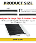 Heavy Duty Roll Up Garage Door Brush Seal 10 Foot Weather Stripping showing size dimensions of 3.3FT and 1" bristles.