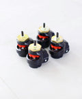 Heavy Duty Universal Swivel Casters 4 Pack Featuring Rock Solid Brake Mechanisms and Retractable Support Legs with polyurethane wheels.