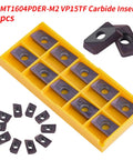 10 Pcs CNC Carbide Inserts Set for Lathe Turning Tool with Box in yellow case