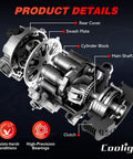 Professional Grade AC Compressor With Clutch Built Tough For Relentless Heat Plug And Play Cool Your Whip Fast Zero Drama Swap For Honda Civic 2.4L 2012 2013 2014 cutaway view showing main components including clutch and cylinder block.