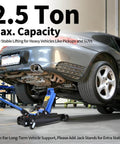 2.5 Ton Hydraulic Floor Jack With Low Profile For Sedans And SUVs 3.4 Inch To 15.2 Inch Lift Range Alloy Steel Build lifting car