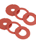 Premium Router Table Insert Ring Set Compatible With Ra1171 Ra1180 Ra1181 Woodworking Fence Track Systems two pack, heavy-duty red plastic rings.