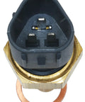 Direct Fit Engine Coolant Temperature Sensor Top Shelf Aftermarket Replacement with plug type connector and metal base.