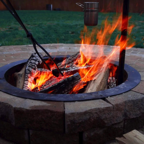 40 Inch Heavy Duty Fire Tongs With Scissor Style Serrated Claws, Long Reach Log Grabber For Fire Pit And Fireplace, Ergonomic Rubber Grip Handle, Indoor Outdoor Use, Safe, No Bending Heavy Logs used to move burning logs in a fire pit