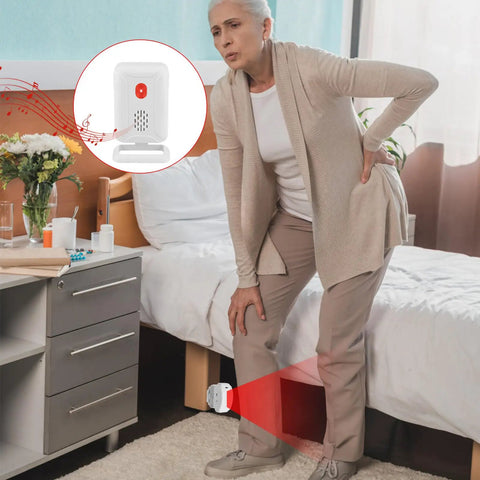No Hassle Wireless Door Buzzer With Motion Sensor For Business And Home, 918ft Long Range, 36 Tunes, 4 Level Volume, LED Indicator, USB Or Battery Powered, Includes 1 Receiver And 3 Sensors, 5 Modes, woman in bedroom