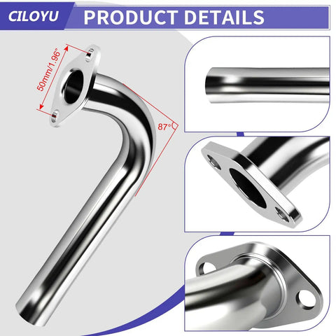PZ30 30mm Carburetor Upgrade Kit for Predator 420cc 301cc and GX Series Engines showing stainless steel exhaust header details