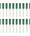 20 Pcs Rubber Polishing Bits Set For Rotary Tools, 6mm Mounted Cylindrical Head With 3mm Shank, 120 Grit, Green