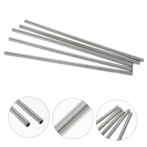 Five Piece Threaded Extension Rod Kit For Pendant Lighting And Ceiling Fixtures Chandelier Install Hardware Silver Hollow Rods