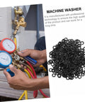 Beefy Workhorse Wave Washer Set For Tight Load Bearings 3 Piece Kit Includes Compression Wave Washers Grommet And Rubber Grommet Washers For Auto Home And Shop Use black washers in HVAC manifold setup