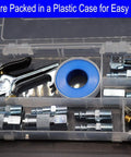 Beefed Up Heavy Duty Twenty Piece One Quarter Inch NPT Air Accessory Tool Kit with plastic storage case, fittings, and tape