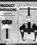 Pro Grade Windshield Wiper Arm Removal Tool Kit showing dimensions and detailed view