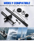 Drop Dead Simple Gimbal Bearing Puller And Installer Jig For Alpha Alpha One Mr Bravo Omc Cobra Volvo Sterndrives assembly parts display.