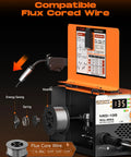 Three In One Gasless MIG Welder With Lift TIG And Stick Welding, 110V flux core inverter with display and wire accessories