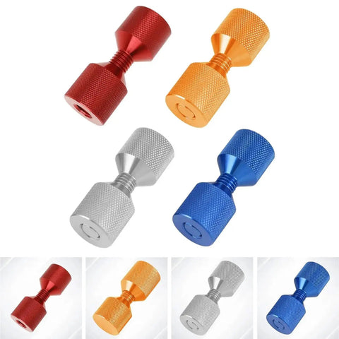 Premium 3 Pair Aluminum Alloy 2 Hole Flange Alignment Pins For Big Machinery Ship Boat Car Heavy Duty Replacement Tool Precision Fit in red, orange, silver, blue.
