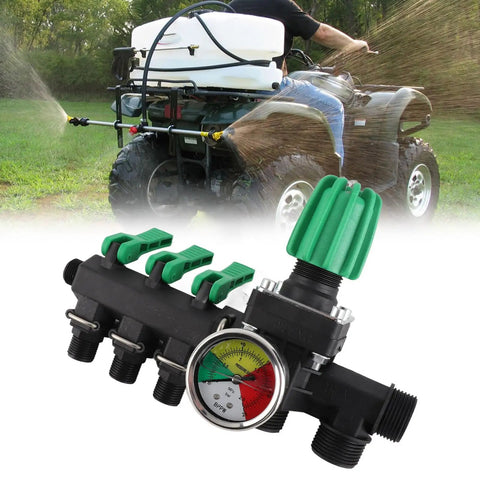 Fimco Sprayer Parts Upgrade Kit With 3 Way Water Splitter And Shut Off Control Valve For Agricultural Sprayers in use